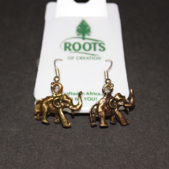 Elephant Earrings Handcrafted in Africa - Picture 2 of 2